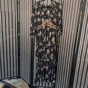 Free People Maxi, Black Floral, L, worn once!